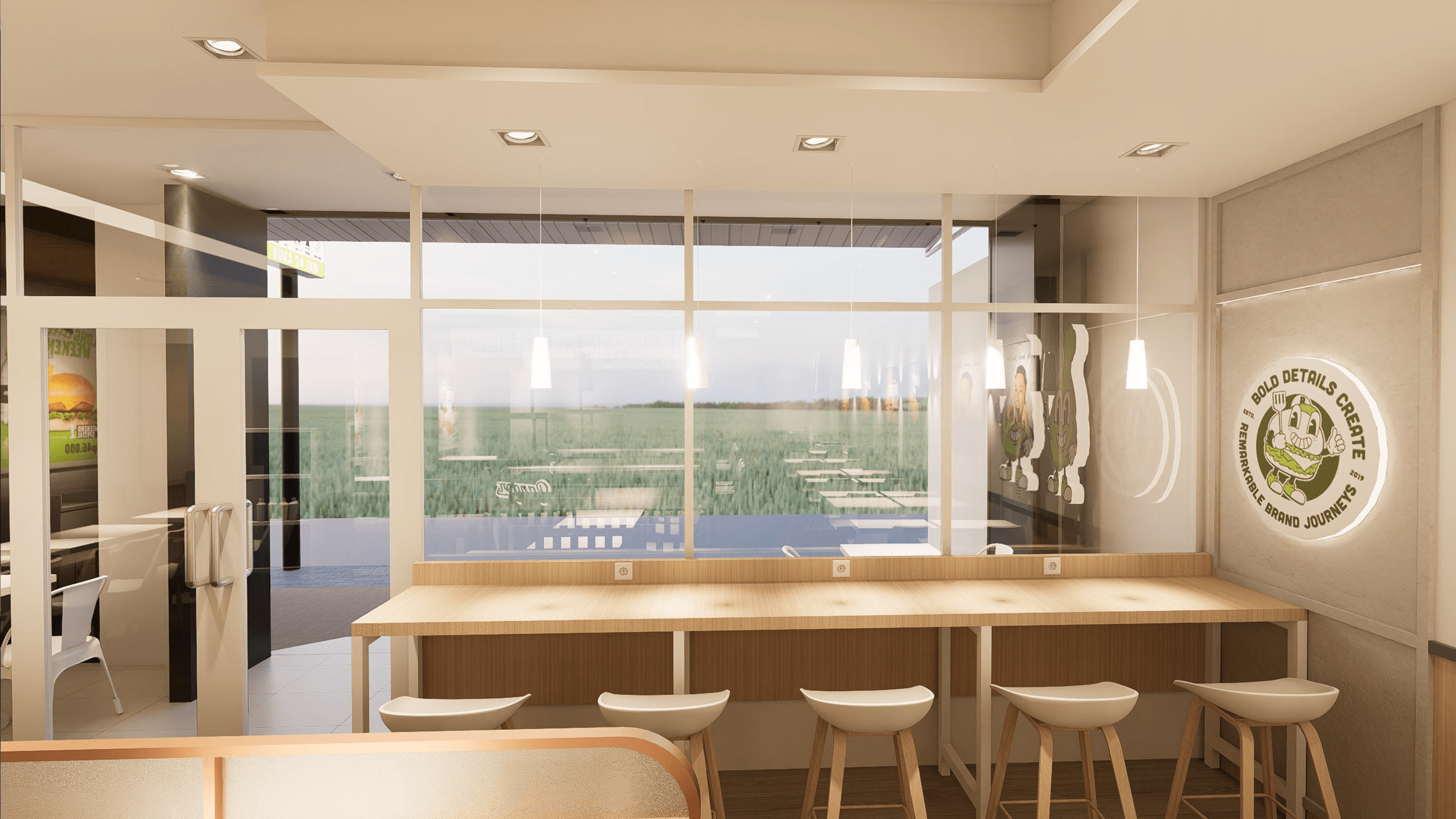 Interior outlet Burger Bangor 2